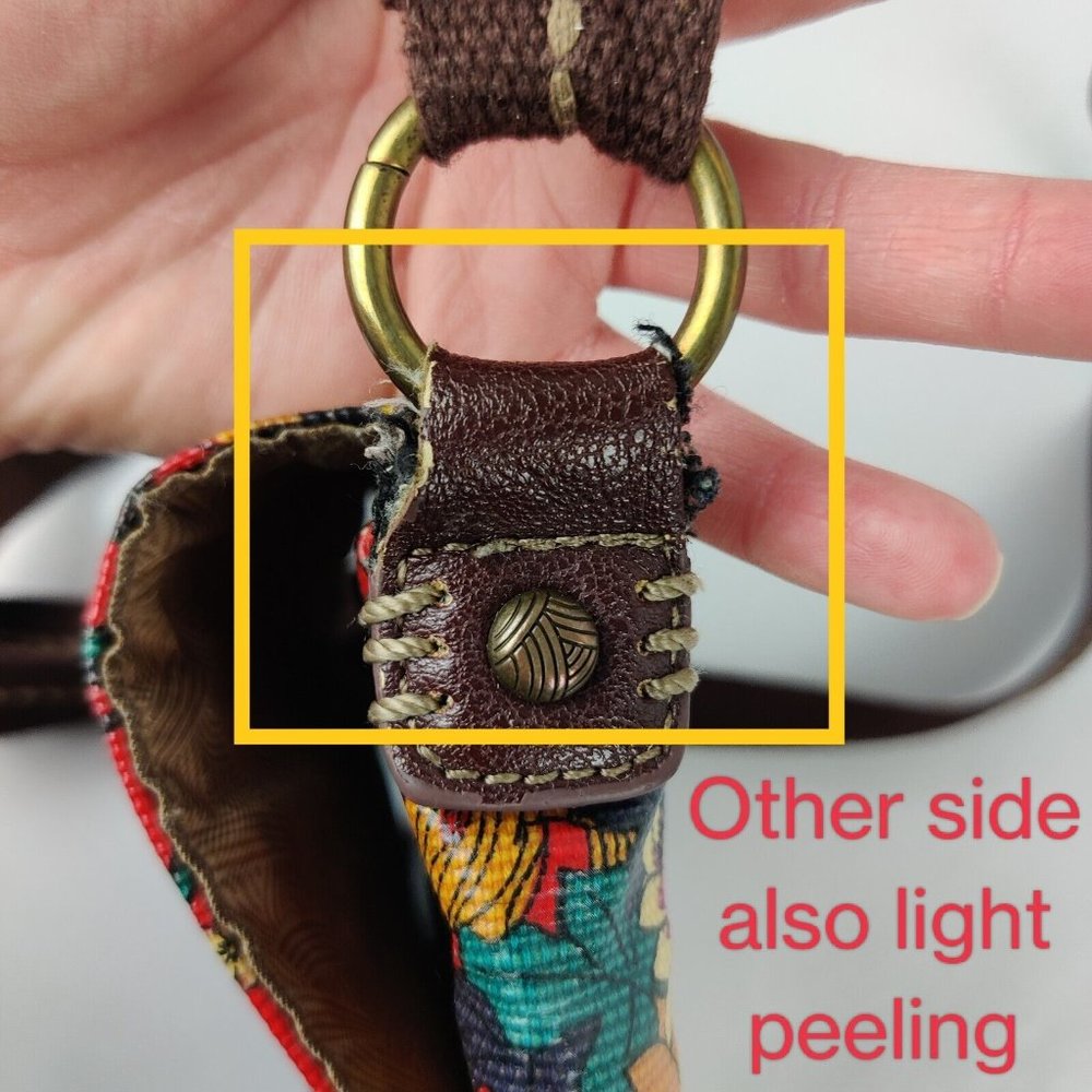 Sakroots Artist Circle Small Crossbody Messenger Purse Coated Canvas Floral Boho - Picture 3 of 11